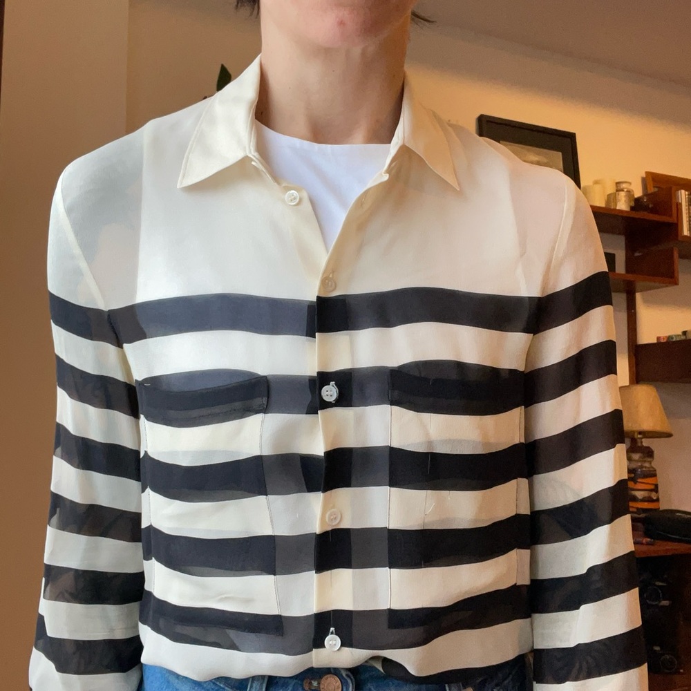 Striped silk blouse - Picture 3 of 4